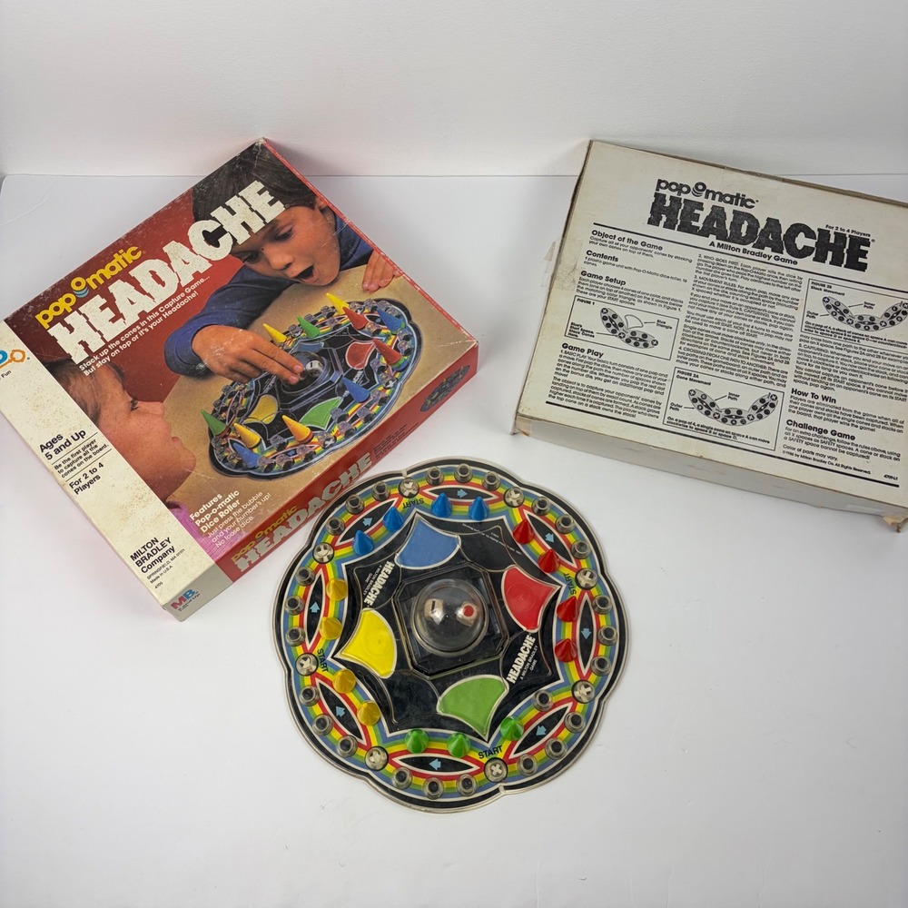 Milton Bradley Pop-O-Matic Headache Board Game 4709 Vintage 1986